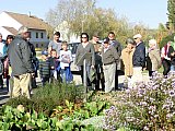 14.10.2018 Herbst-UmGang|Josef Benedikt erläutert das Zustandekommen des Projektes UmGang. Foto: © Georgia Spausta - Gemeinsamer Spaziergang am 14.10.2018 mit Präsentation ausgewählter Stationen des Umganges